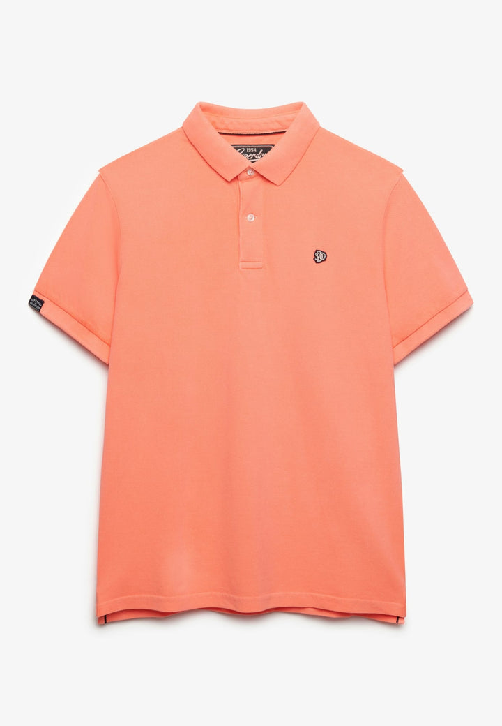 Superdry Vintage Destroy Poloshirt neon oranje – heren