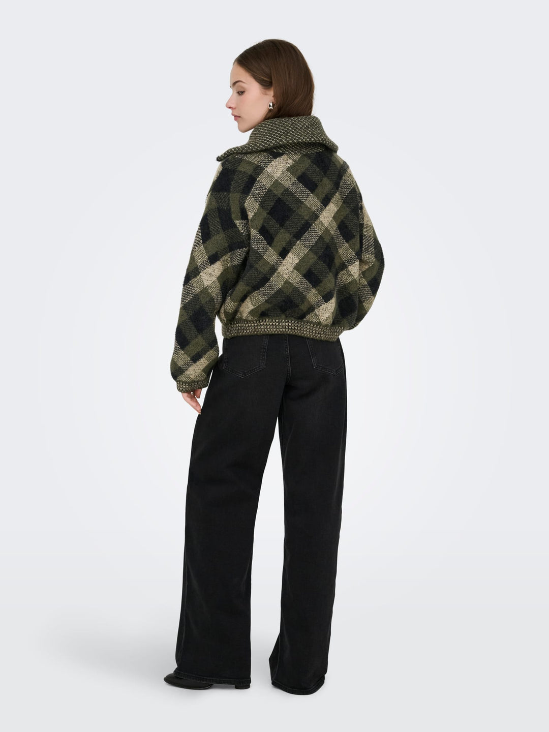 Only gebreid vest dames groen dessin