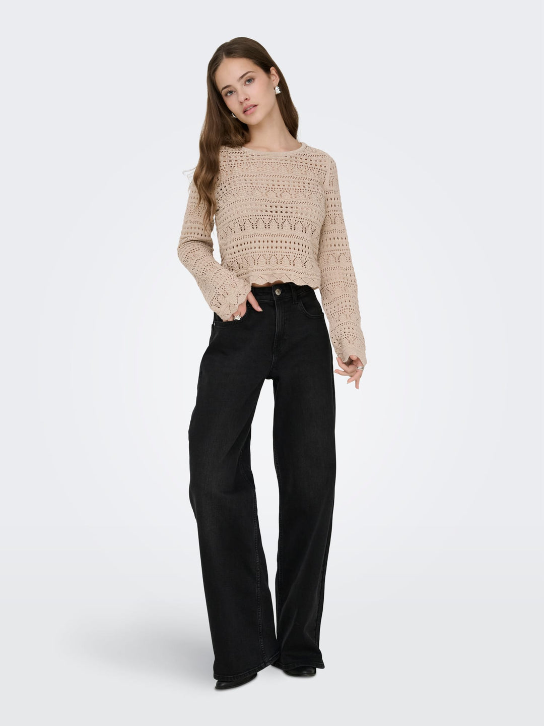 Only Elke trui zand – dames