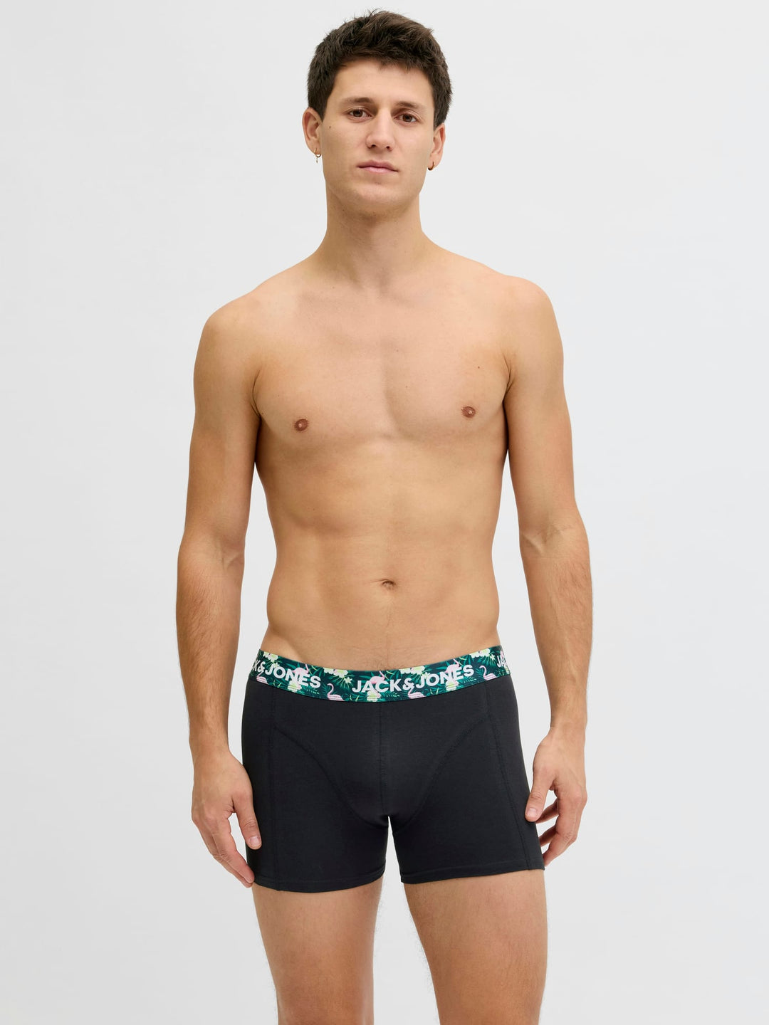 Jack & Jones boxershort heren zwart dessin – flamingo