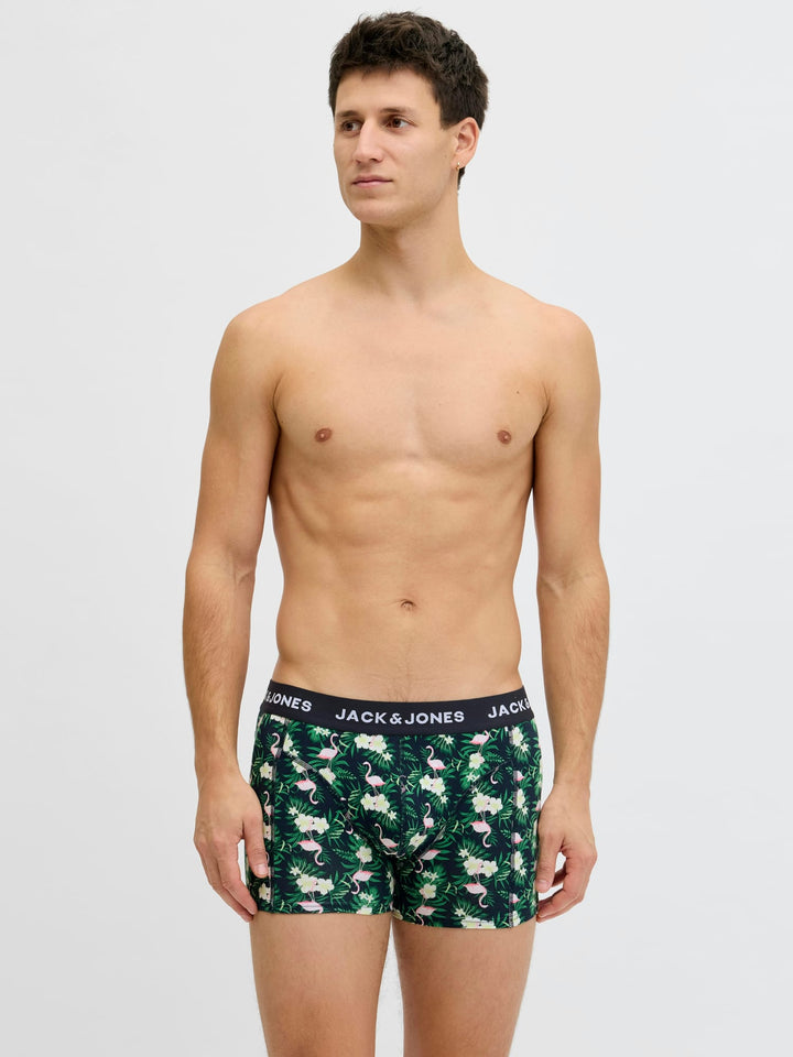 Jack & Jones boxershort heren zwart dessin – flamingo