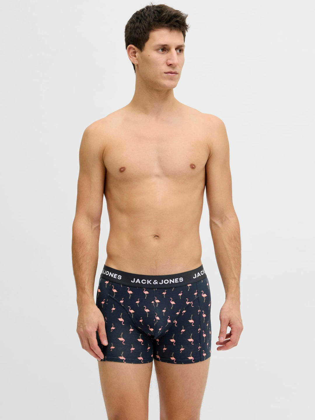 Jack & Jones boxershort heren zwart dessin – flamingo