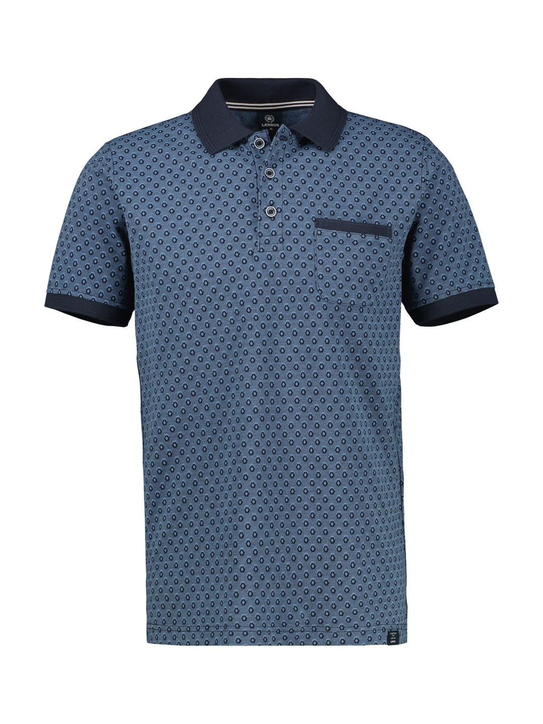 Lerros polo k/m heren navy – casual stijl