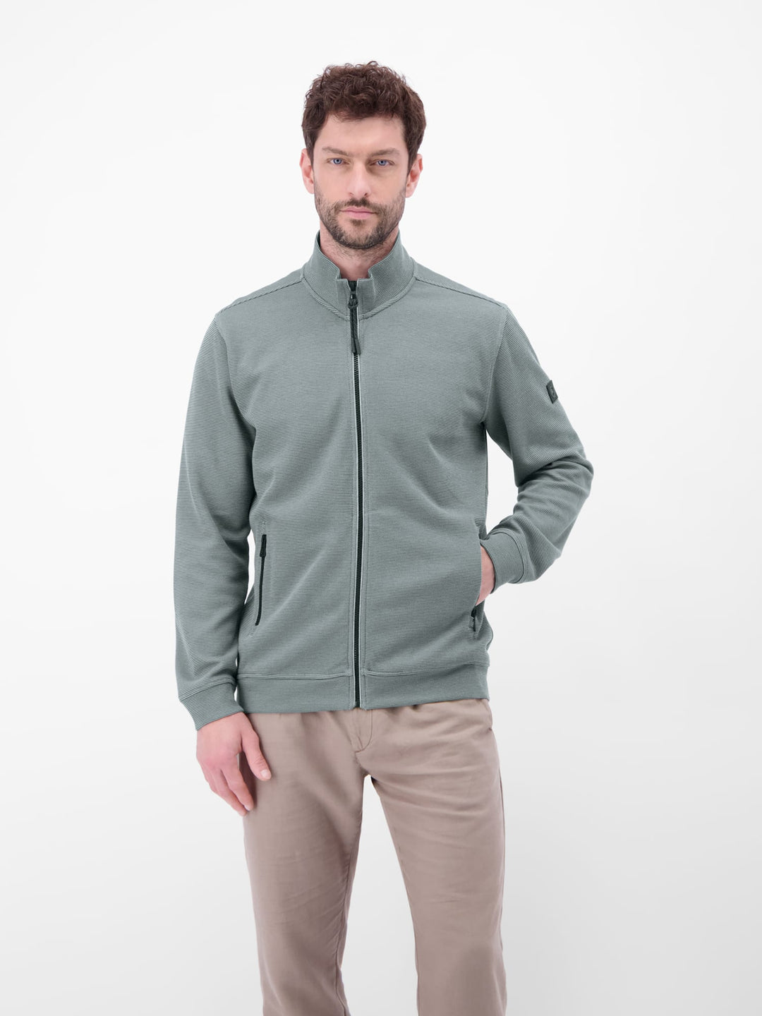 Lerros sweatjacke steel – vest sweat heren