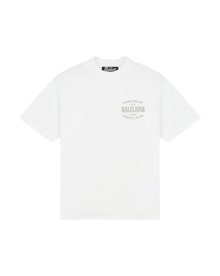 Malelions Men Social Club T-Shirt wit – heren