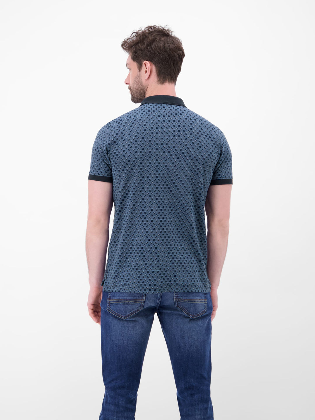 Lerros polo k/m heren navy – casual stijl