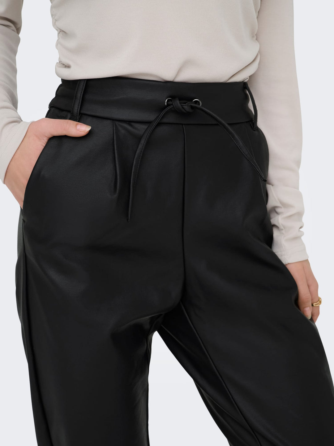 Only ONLPOPTRASH lange broek zwart – dames - L30