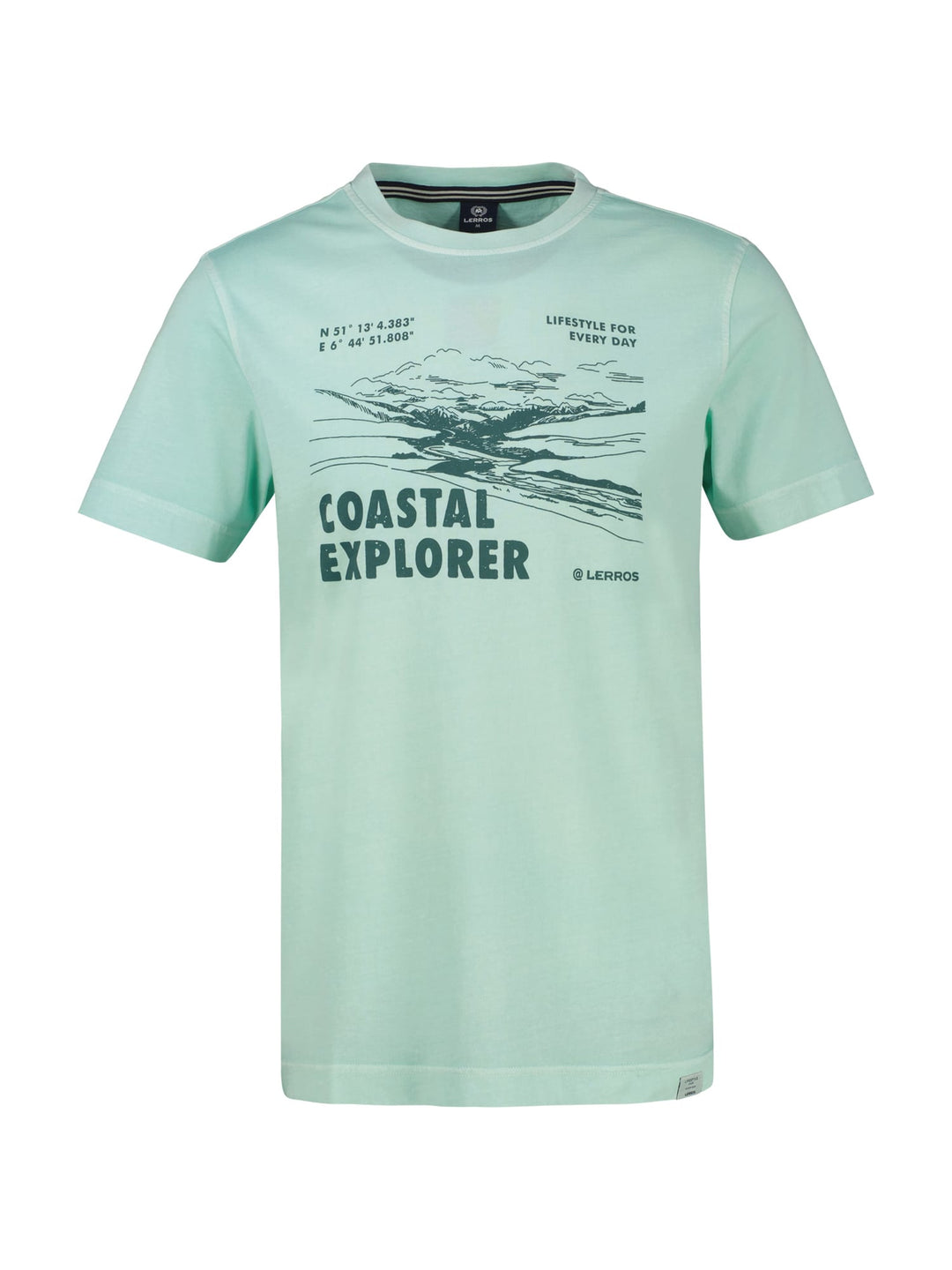 Lerros 2633032 t-shirt k/m heren mint