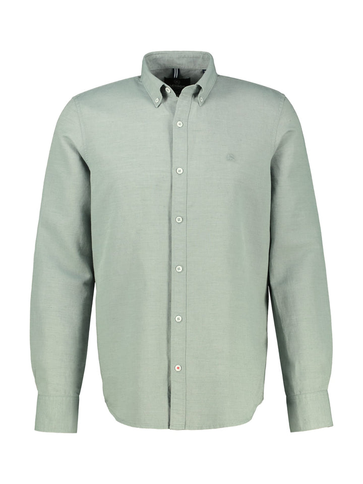 Lerros overhemd l/m heren steel – casual elegantie
