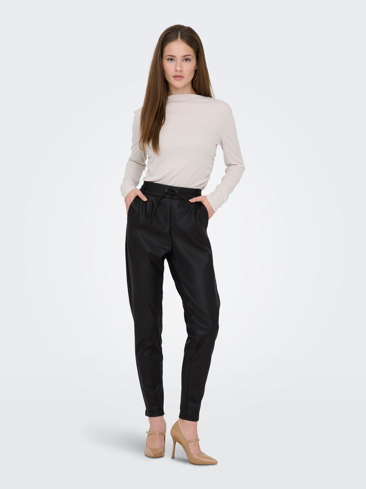 Only ONLPOPTRASH lange broek zwart – dames - L30
