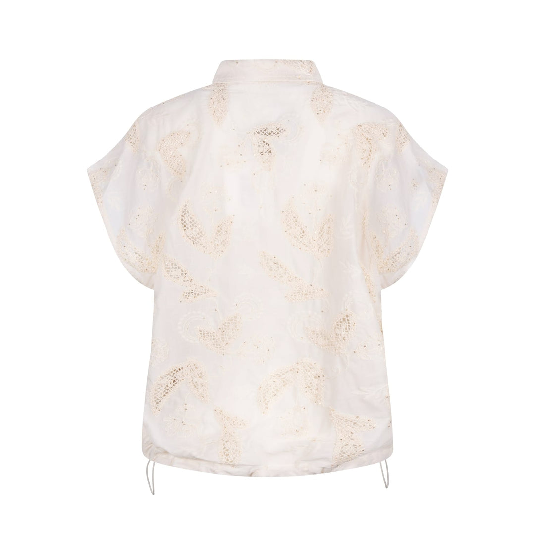 Nukus Leonora Blouse ecru dessin – dames