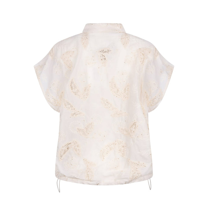 Nukus Leonora Blouse ecru dessin – dames