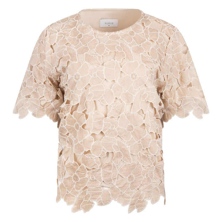 Nukus Octavia Top Flower – dames top in zand