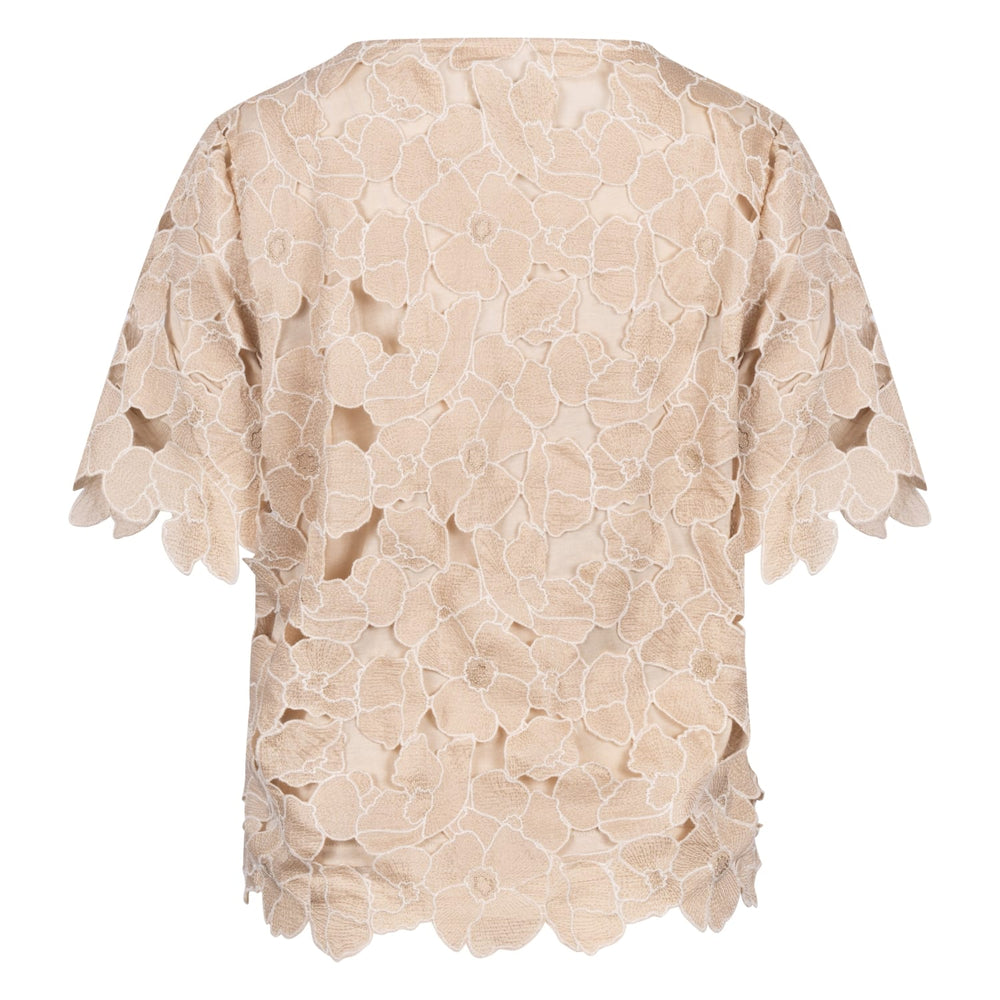 Nukus Octavia Top Flower – dames top in zand