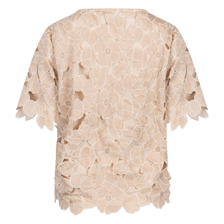 Nukus Octavia Top Flower – dames top in zand