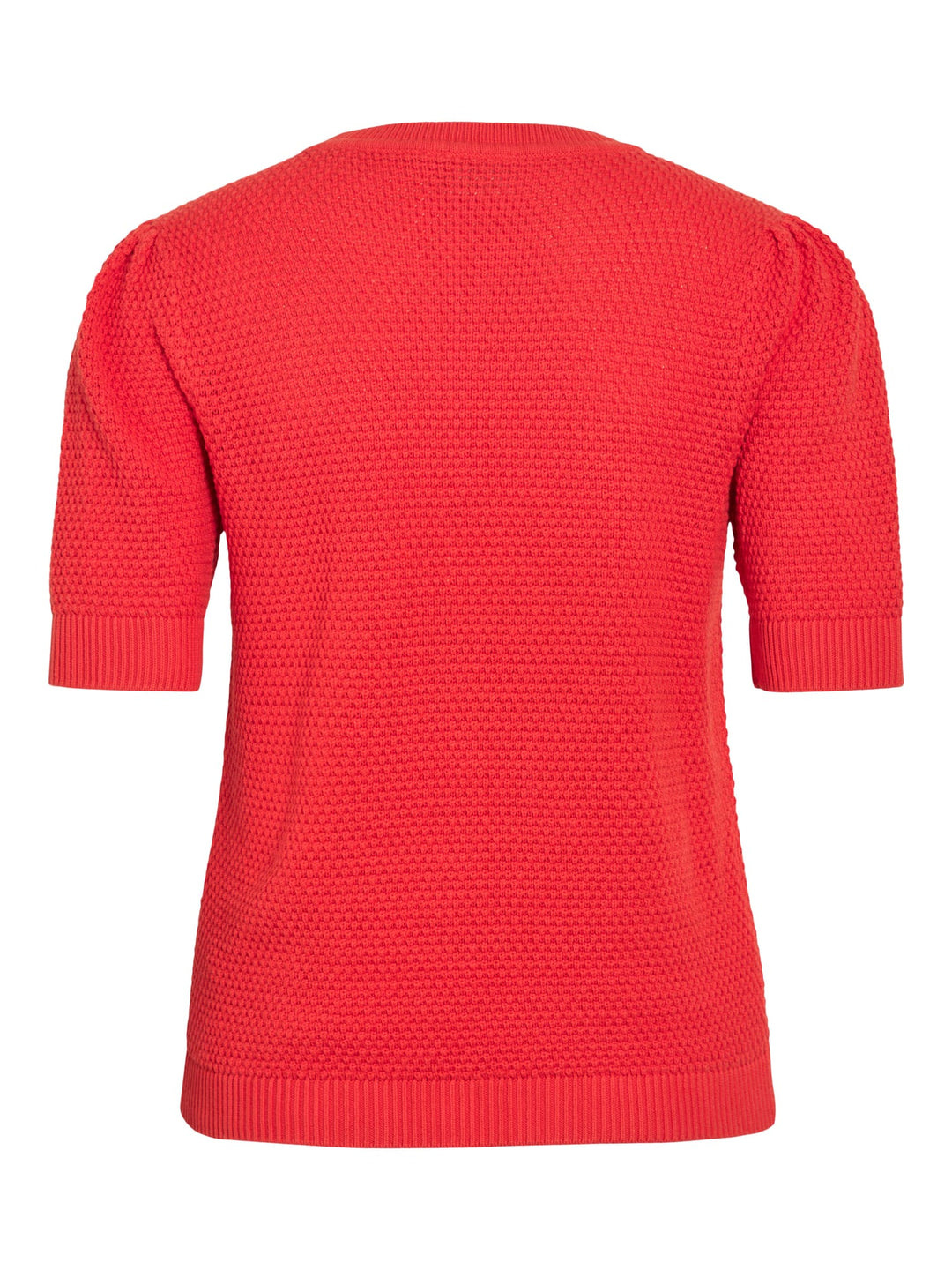 Vila VIDALO O-NECK S/S KNIT TOP - dames top in rood