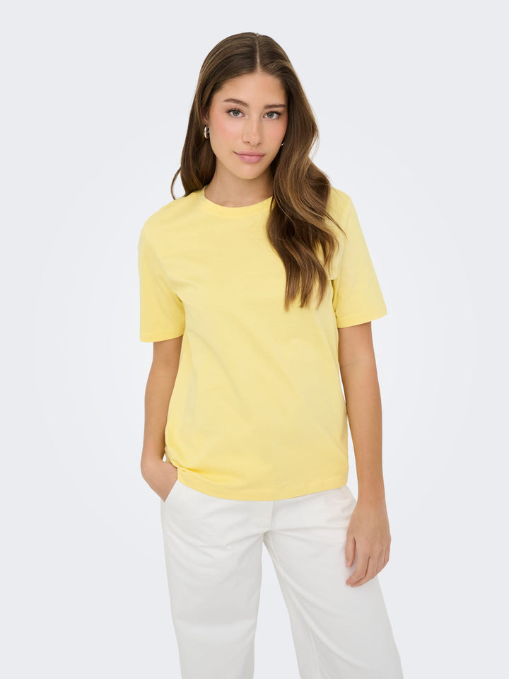 Only Freja T-shirt geel – dames