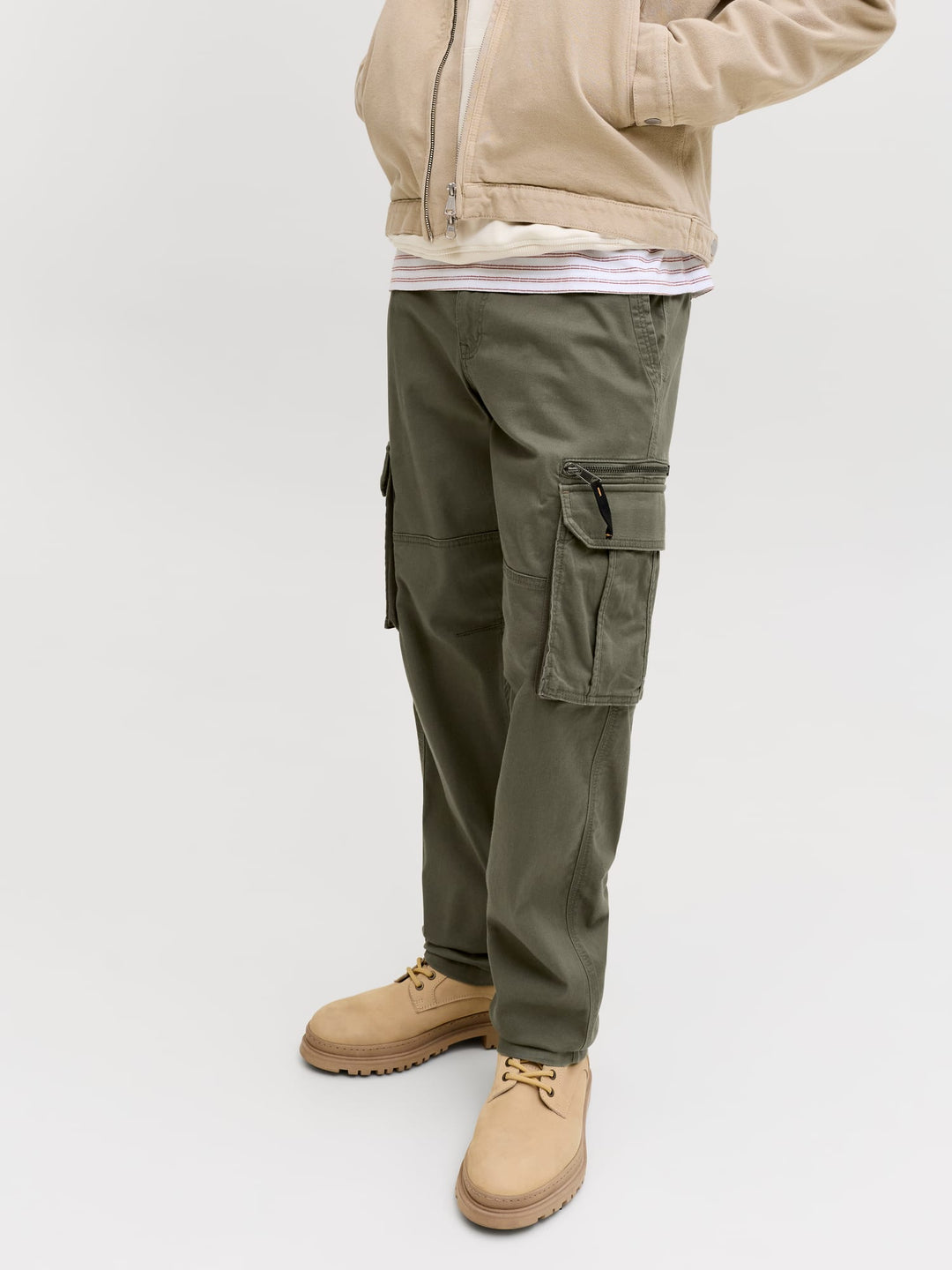 Jack & Jones kane cargo broek army – heren - L32