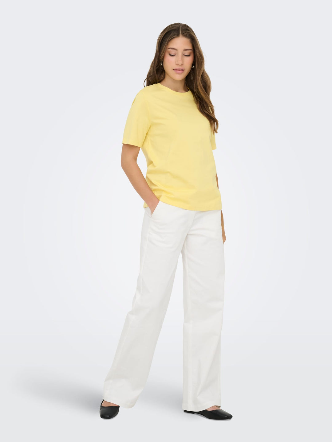 Only Freja T-shirt geel – dames
