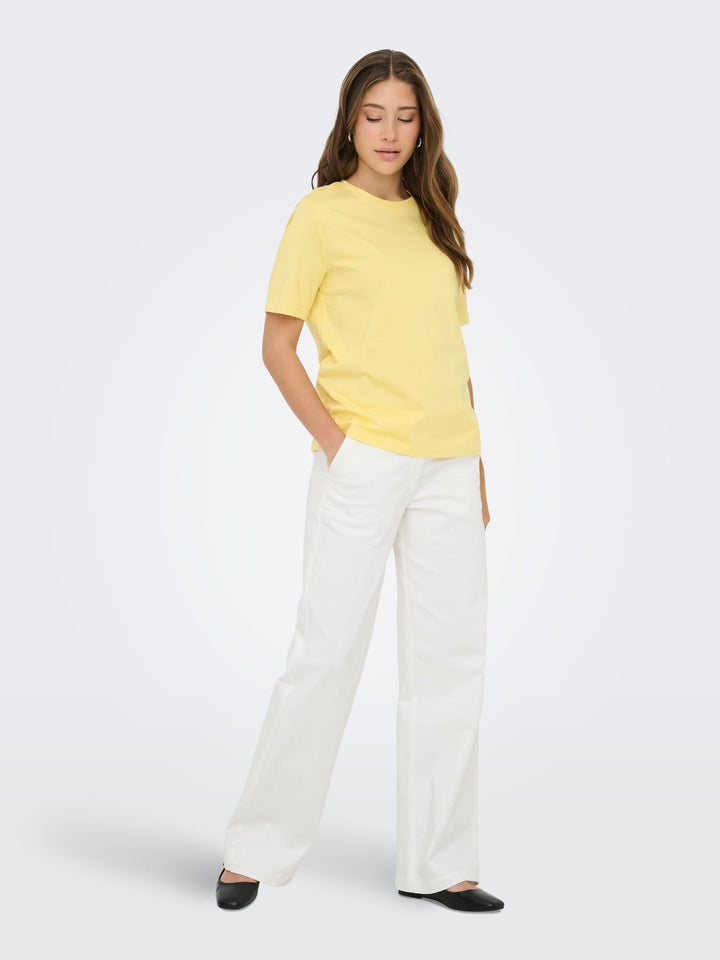 Only 15367970 Freja t-shirt geel – dames