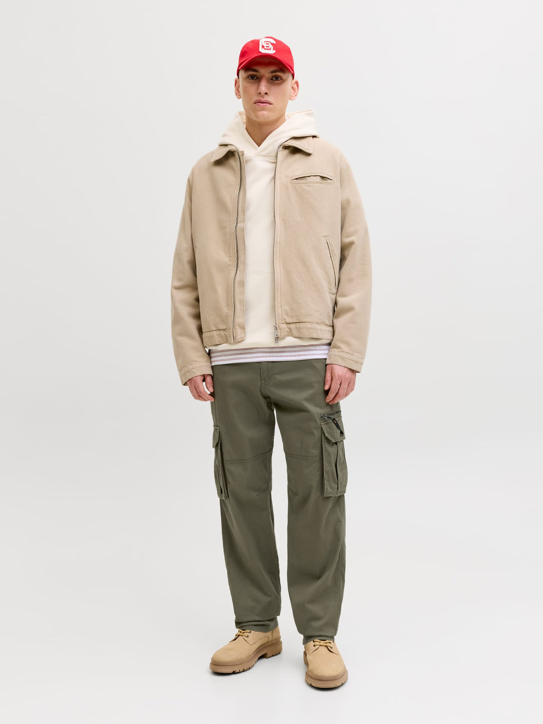 Jack & Jones JPSTKANE DOVER ZIP CARGO SN – heren lange broek - Army - L36