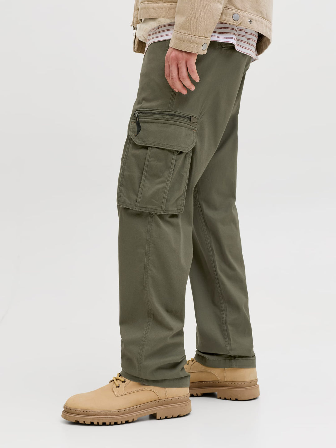 Jack & Jones kane cargo broek army – heren - L32