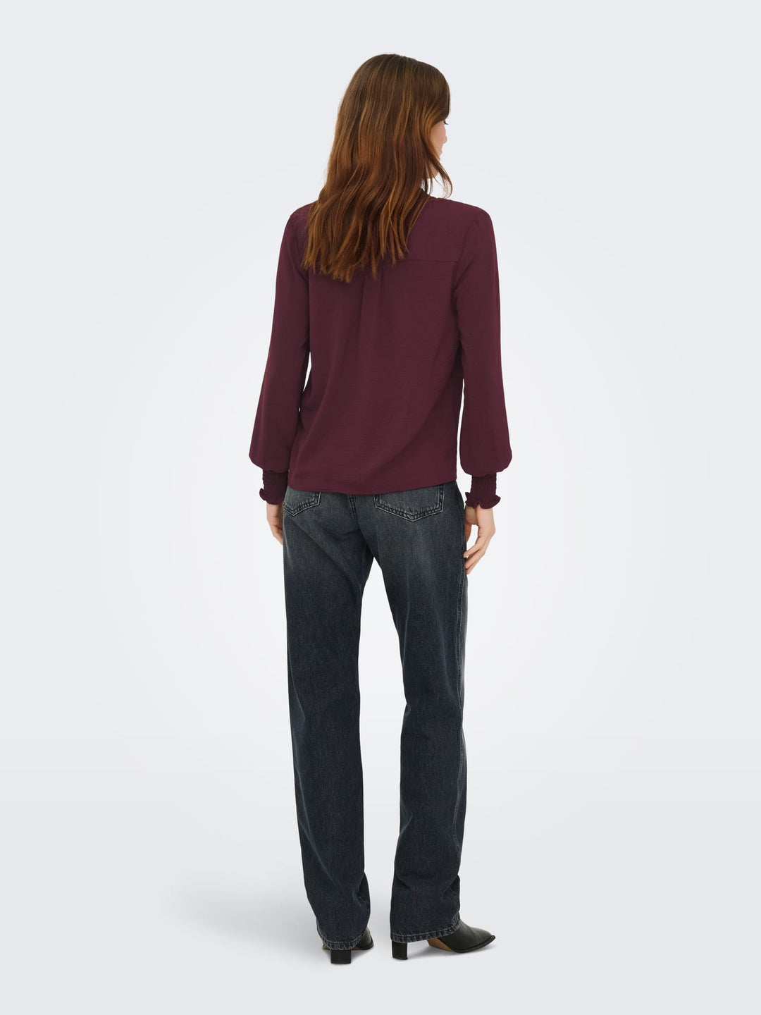 Only Mette top wijnrood – dames
