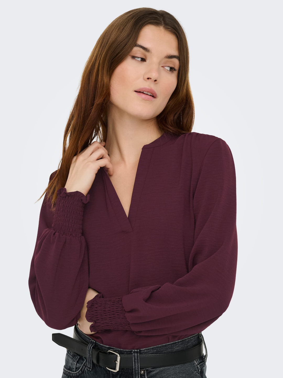 Only Mette top wijnrood – dames