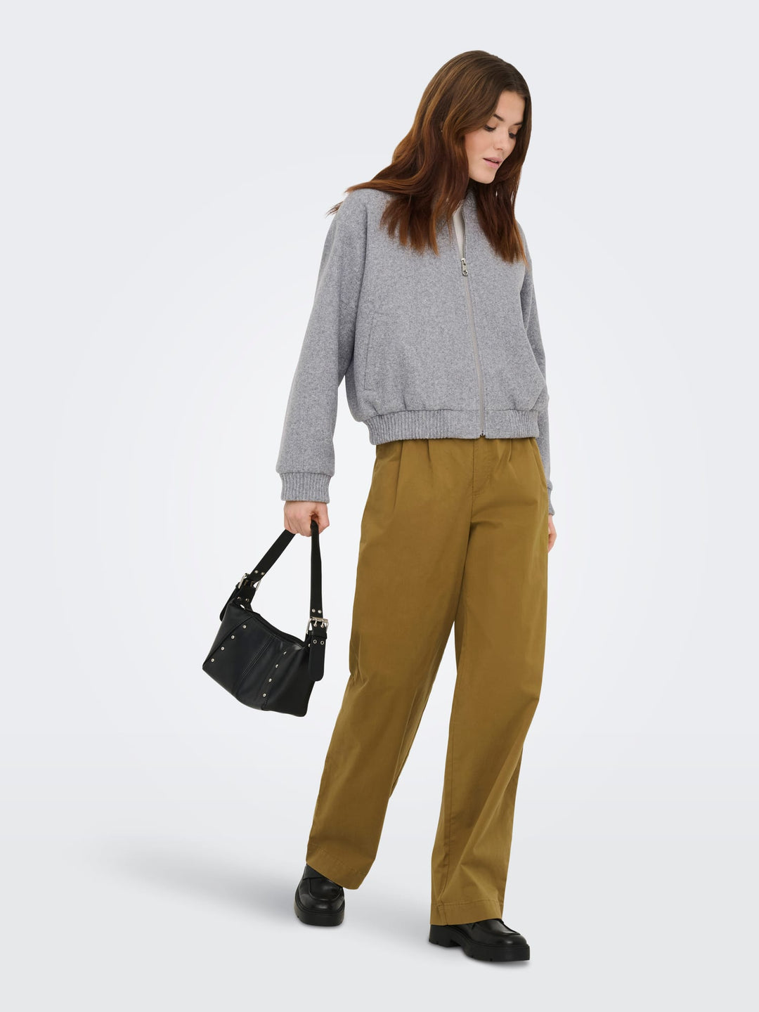 Only Elba bomberjack grijs melee – dames