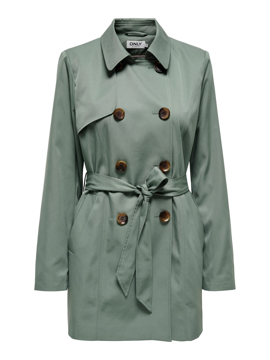 Only 15191821 Valerie trenchcoat olijf – dames