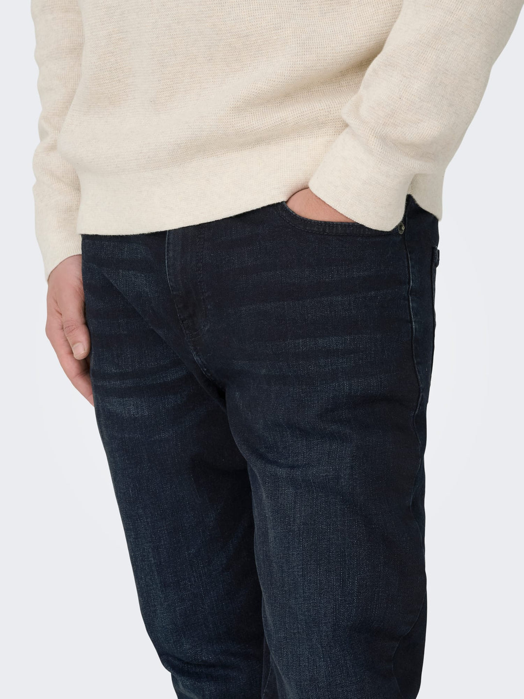 ONLY & SONS Loom jeans slim fit blauw – heren - Blue Denim - L32