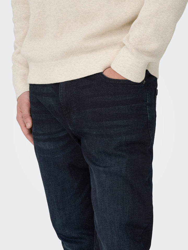 ONLY & SONS Loom jeans slim fit blauw – heren - Blue Denim - L32