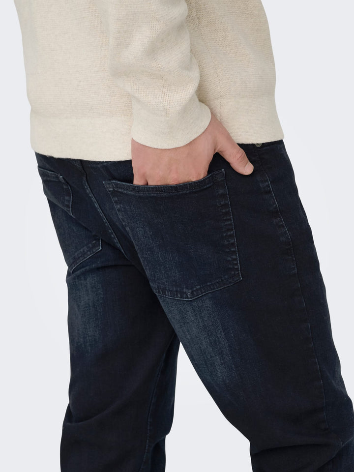 ONLY & SONS Loom jeans slim fit blauw – heren - Blue Denim - L32