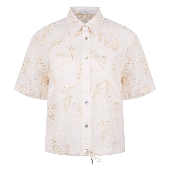 Nukus Leonora Blouse ecru dessin – dames