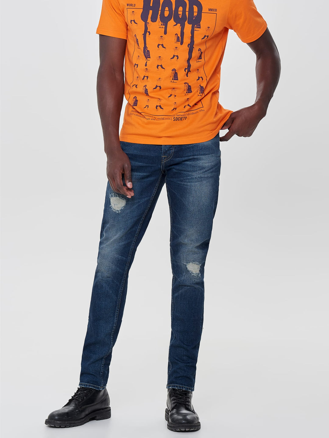 ONLY & SONS slim fit jeans blauw denim – heren - Blue Denim - 34