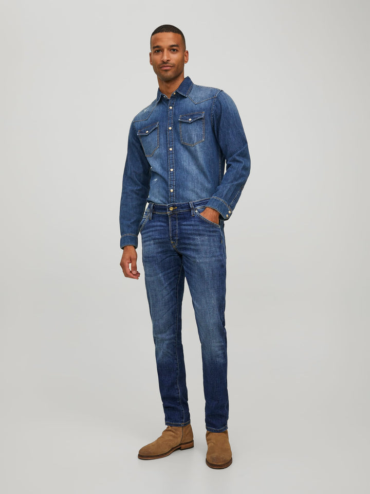 Jack & Jones slim fit jeans Glenn - blue denim heren - L34
