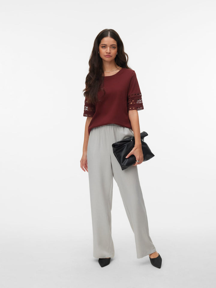 VERO MODA Jasmina lange broek lichtgrijs – dames