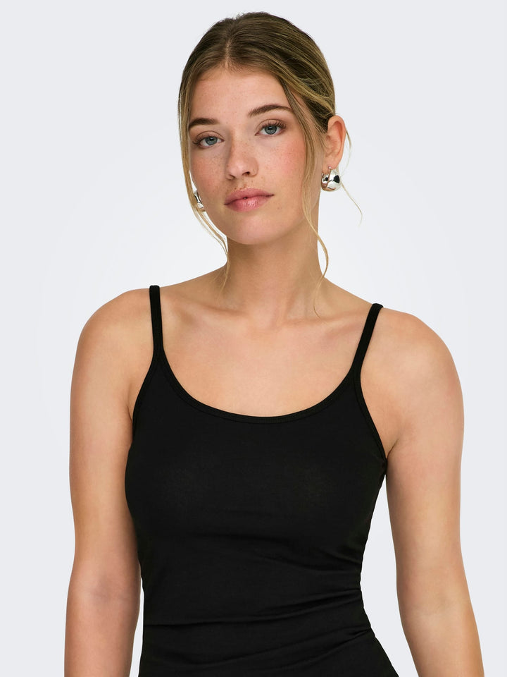 Only ONLLOVE STRAP SINGLET zwart – dames