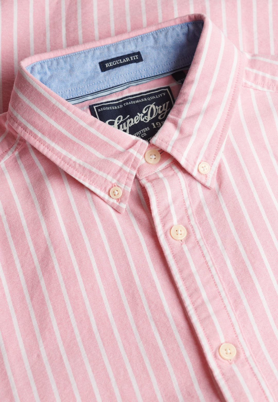 Superdry Preppy Oxford overhemd k/m roze dessin – heren