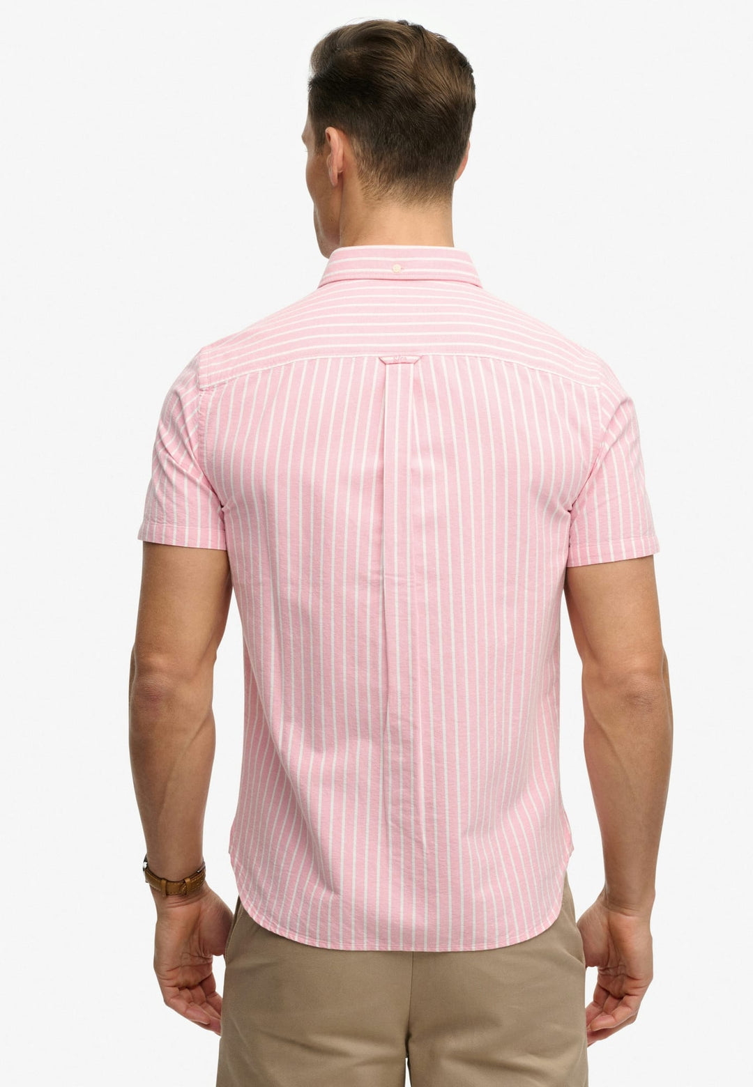 Superdry Preppy Oxford overhemd k/m roze dessin – heren