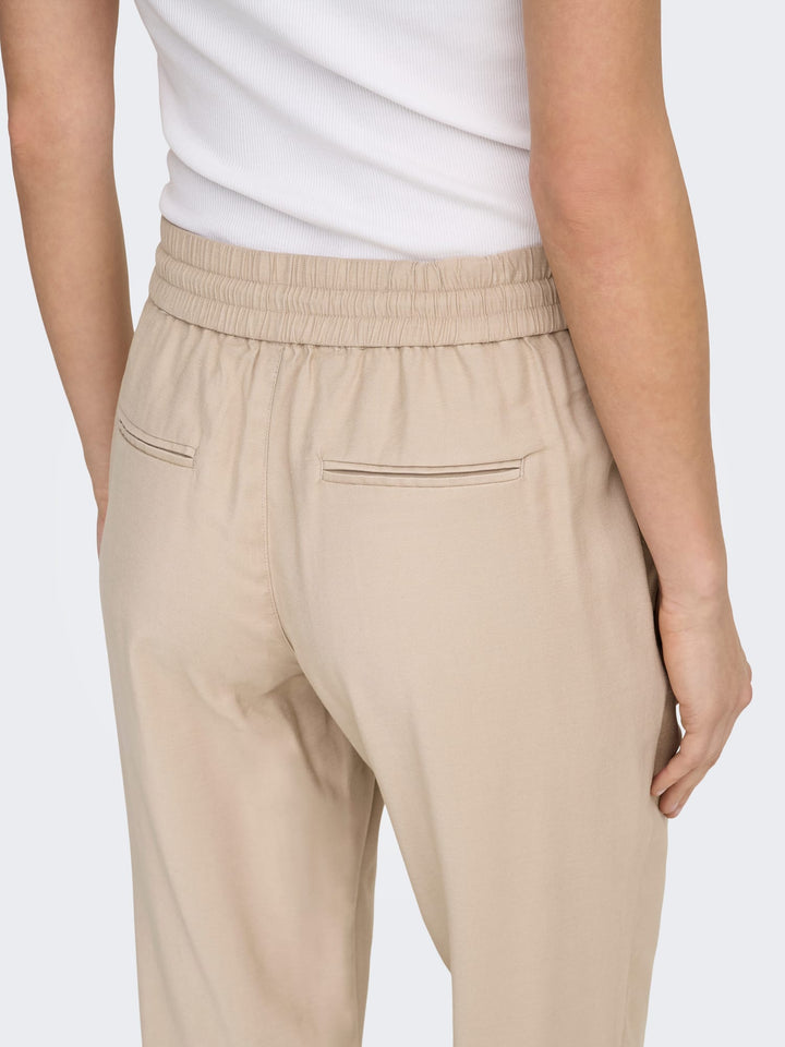 Only Kelda-emery broek met wijde pijpen – dames - Zand - L32