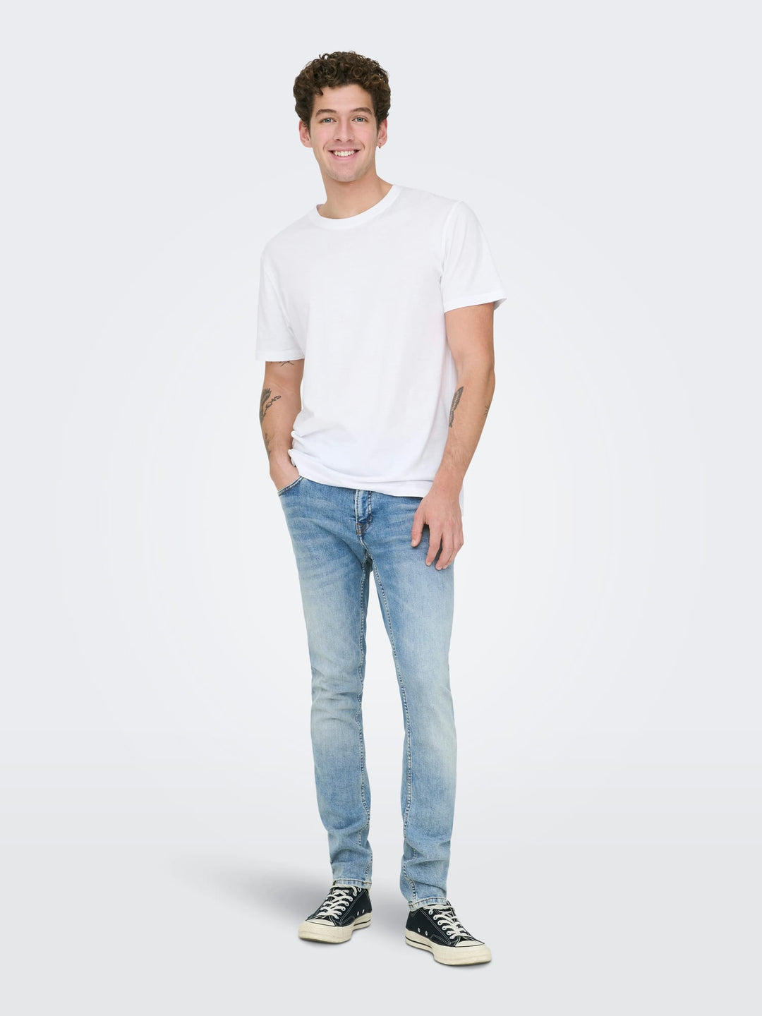 ONLY & SONS loom slim fit jeans blauw denim – heren - Blue Denim - L34