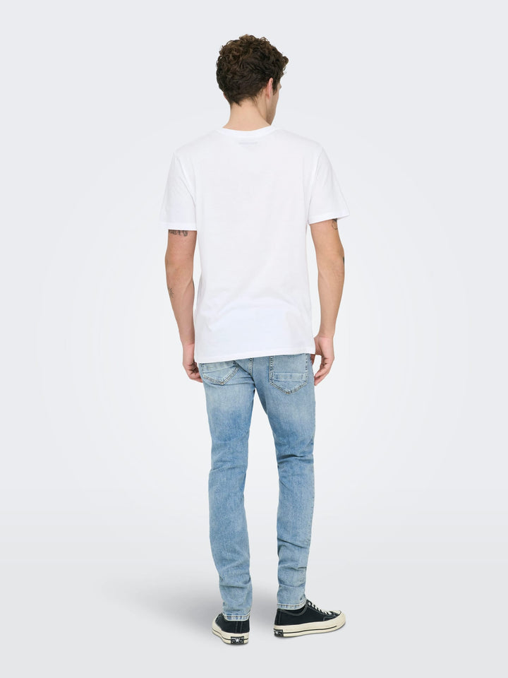 ONLY & SONS loom slim fit jeans blauw denim – heren - Blue Denim - L34