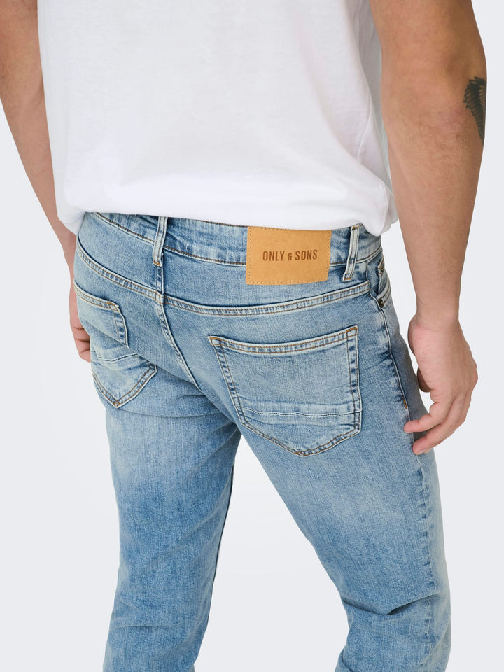 ONLY & SONS loom slim fit jeans blauw denim – heren - Blue Denim - L34