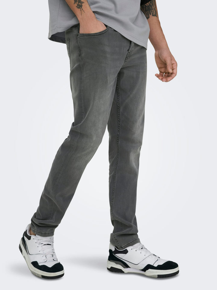 ONLY & SONS LOOM slim fit jeans zwart denim – heren - Black Denim - L32