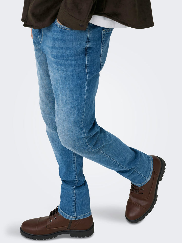 ONLY & SONS Loom slim fit jeans blauw – heren - Blue Denim - L32