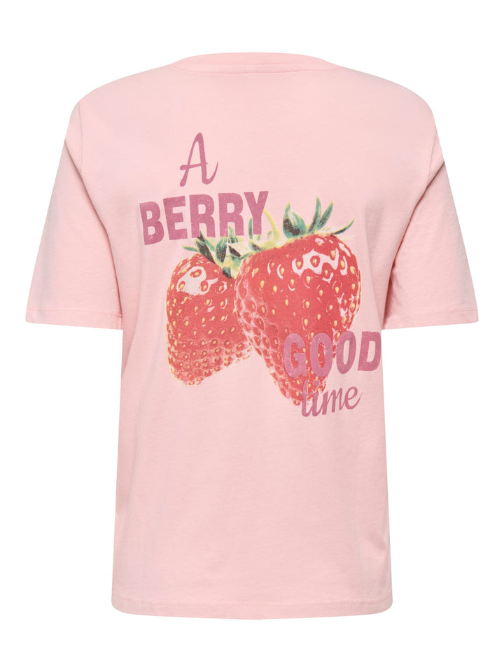 Only ONLLUCY MONJA S/S TOP JRS NOOS – dames t-shirt roze