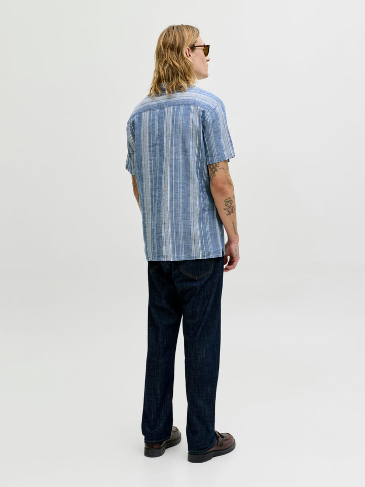 Jack & Jones Blusummer overhemd – heren - Blauw Dessin