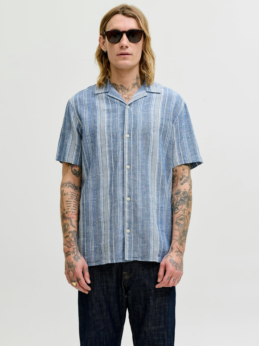 Jack & Jones 12291964 Blusummer overhemd blauw dessin – heren