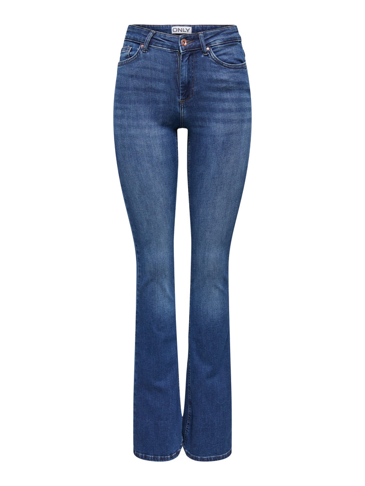 Only 15264050 Blush flared fit jeans – dames - Blue Denim - L34